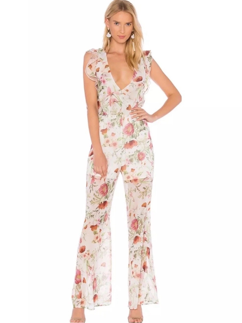 New $340 Free People We Are Kindred Field Bouquet Jumpsuit Size 2